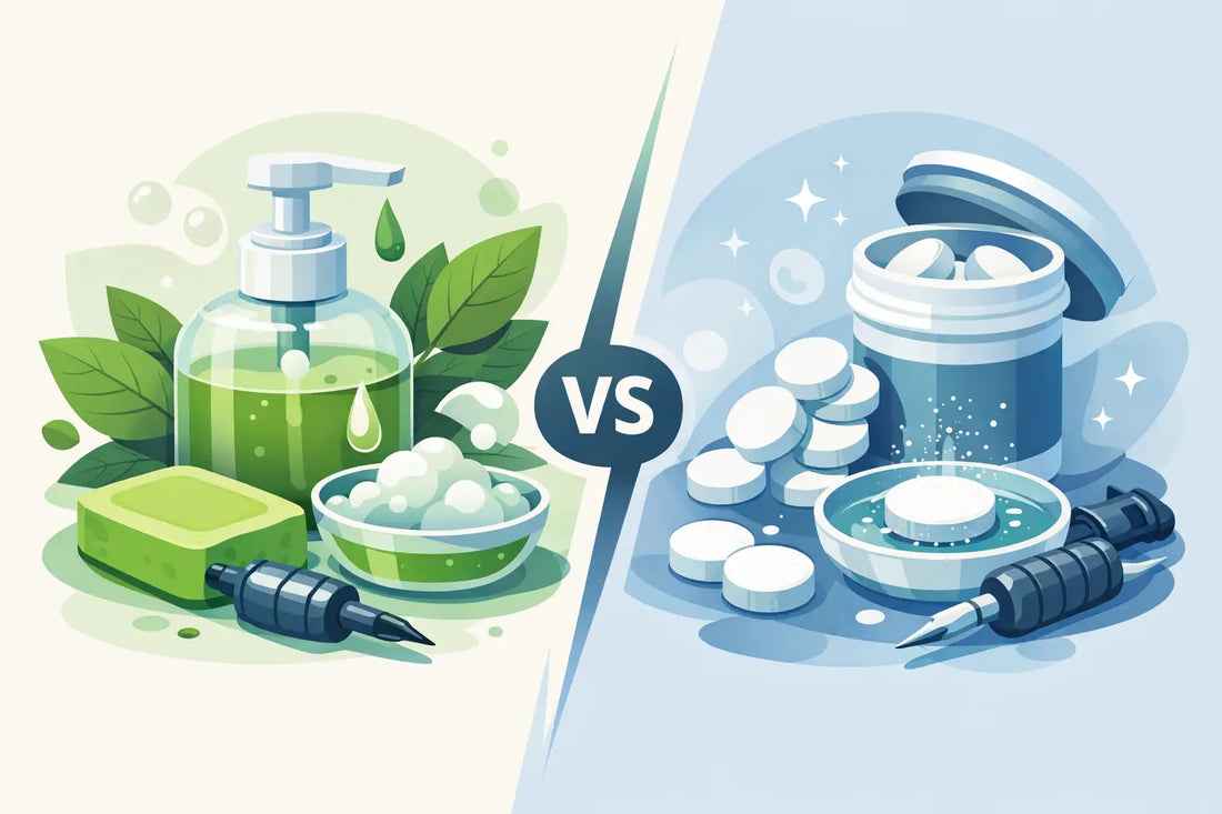 Green Soap vs Cleansing Tablets for Tattoo Studios