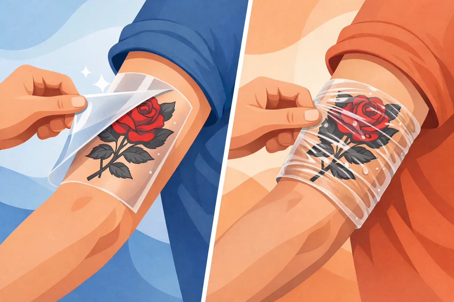 Second Skin vs Cling Wrap for Tattoos